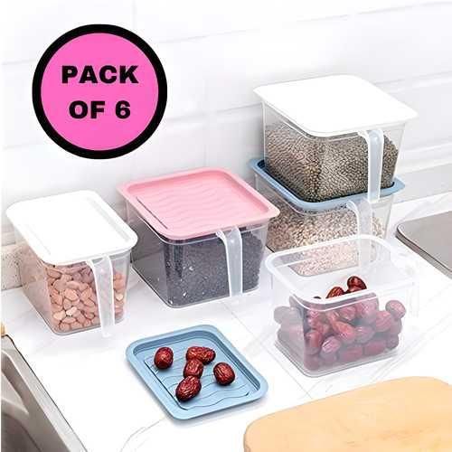 Unbreakable kitchen storage Box  (Pack of 6)
