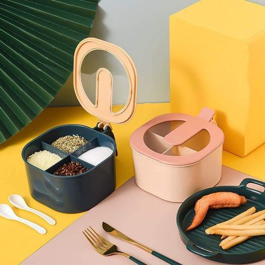 4-Section Kitchen Masala Box
